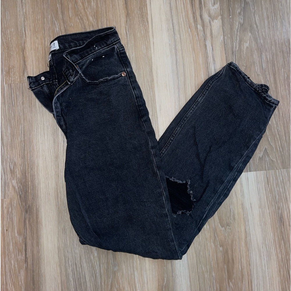ABERCOMBIE black jeans- 28w ankle straight ultra high rise (curve love)